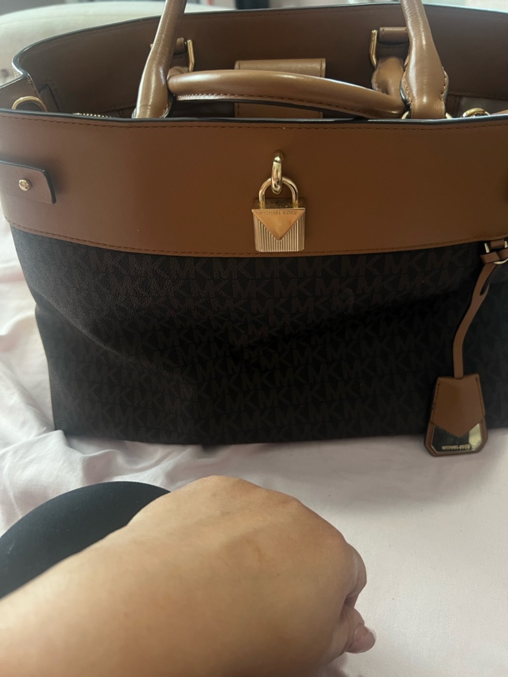 Michael Kors Brown and Dark Brown Signature Tote